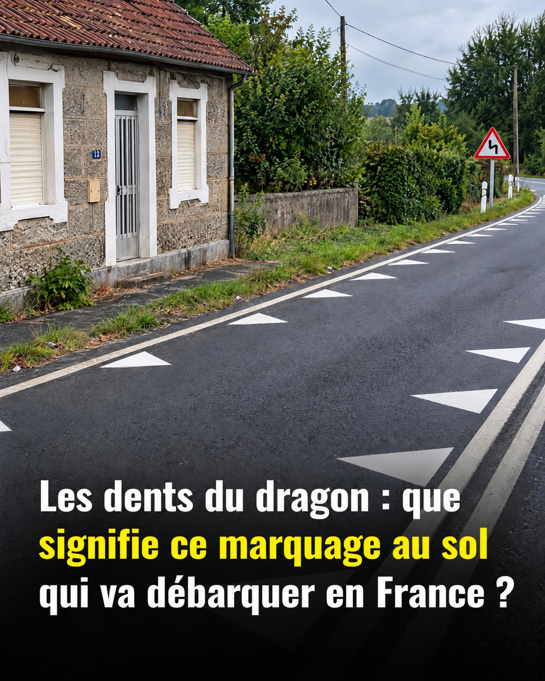 Dents de dragon : le marquage routier qui ralentit les conducteurs sans qu'ils s'en aperçoivent