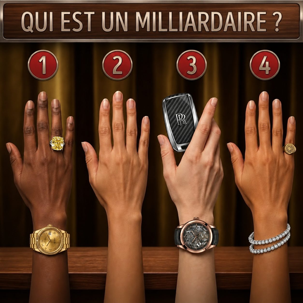 Laquelle de ces quatre mains appartient à une vraie milliardaire ? La réponse est inattendue