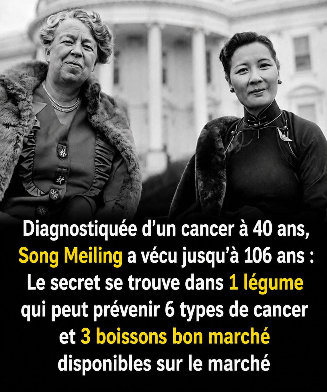Les secrets de longévité de Soong Mei-ling : deux légumes du quotidien pour vivre jusqu'à 106 ans