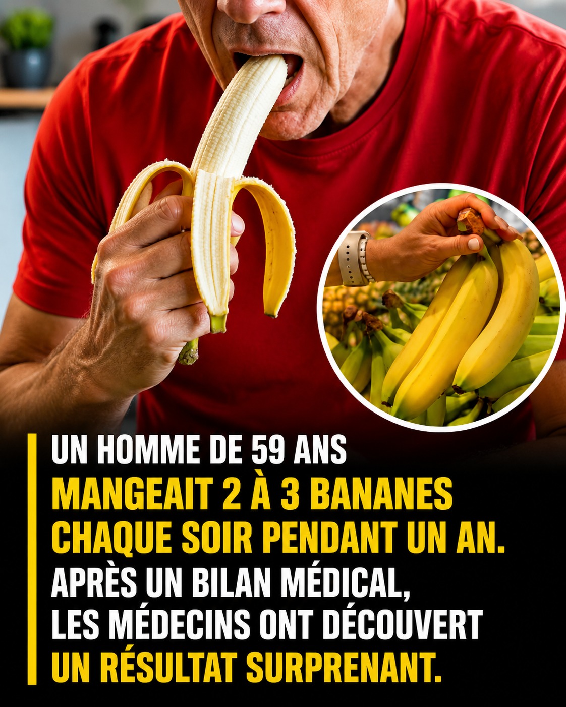 Il mange une banane tous les soirs pendant 30 jours : voici ce qui change vraiment