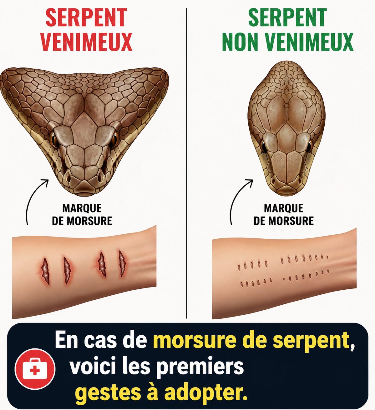 Morsure de serpent : les gestes qui sauvent et les erreurs à ne jamais commettre