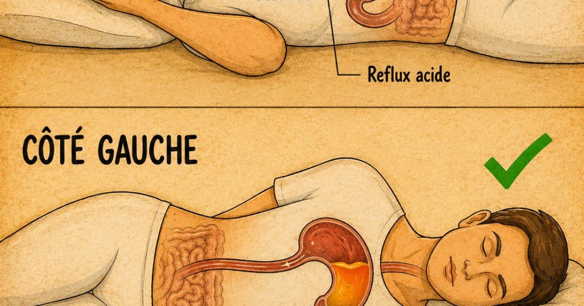 Reflux nocturne : pourquoi dormir sur le côté gauche change vraiment tout