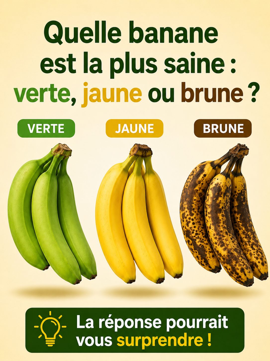 Banane verte, jaune ou tachetée : laquelle est vraiment la meilleure pour votre santé ?
