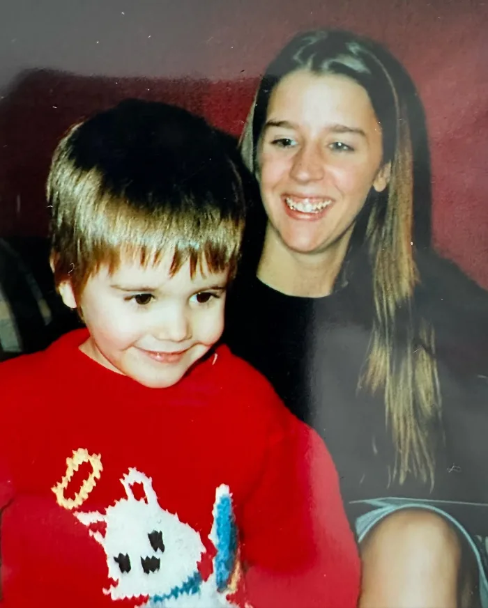 Pattie et son fils Justin enfant