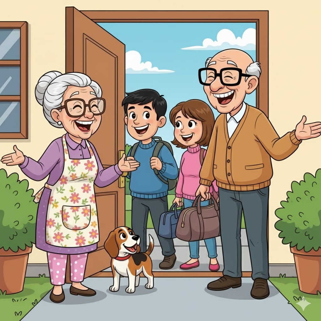 Famille réunie autour d'une table, partageant un repas et riant