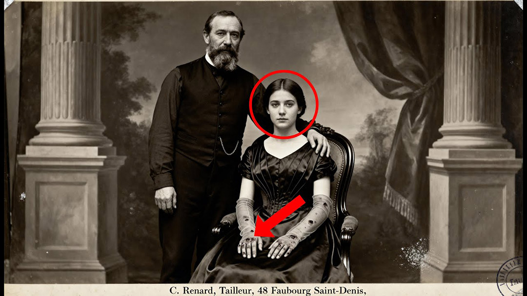 Photographie d'un maître tailleur et de son apprentie, Paris fin XIXe