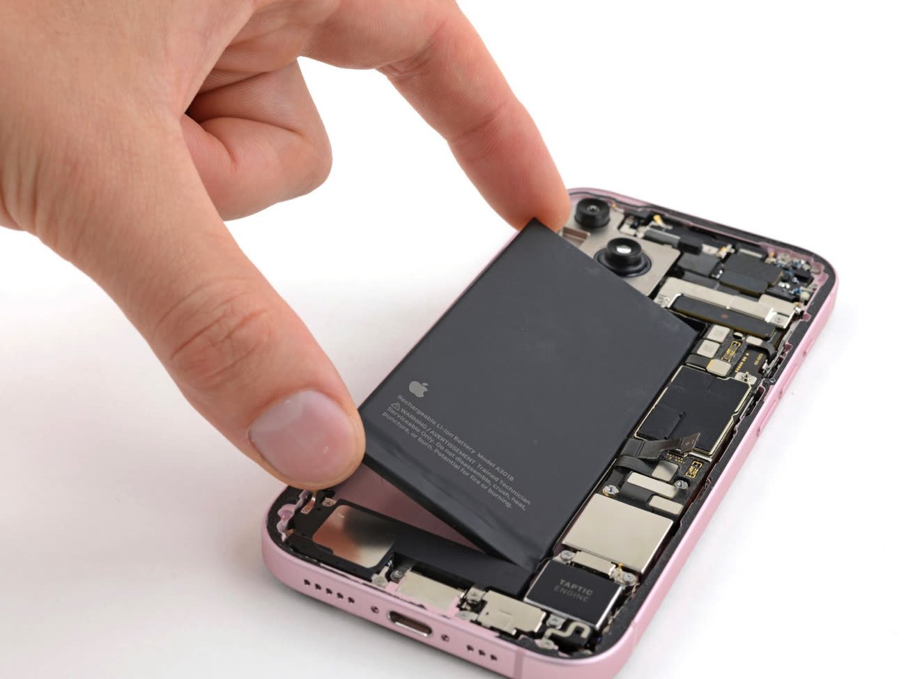 Batterie de smartphone en gros plan