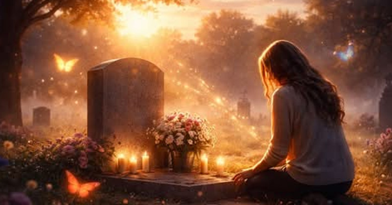 Ambiance paisible dans un cimetière