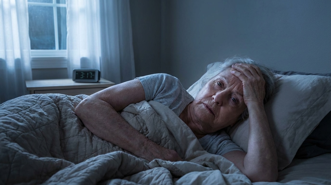 Personne âgée profitant d'une marche en plein air, illustrant l'importance de l'activité physique pour le sommeil