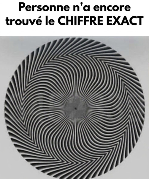 Illusion d'optique : combien de chiffres cachés voyez-vous dans cette spirale mystérieuse ?