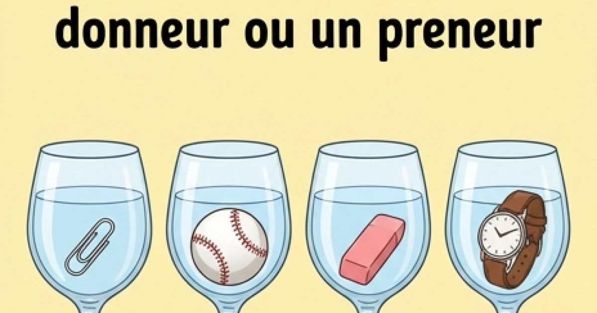 Quatre verres, un seul piège : cette énigme visuelle révèle comment vous pensez vraiment