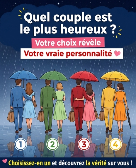 Quel couple sous la pluie vous attire ? Ce que votre choix révèle sur votre personnalité amoureuse