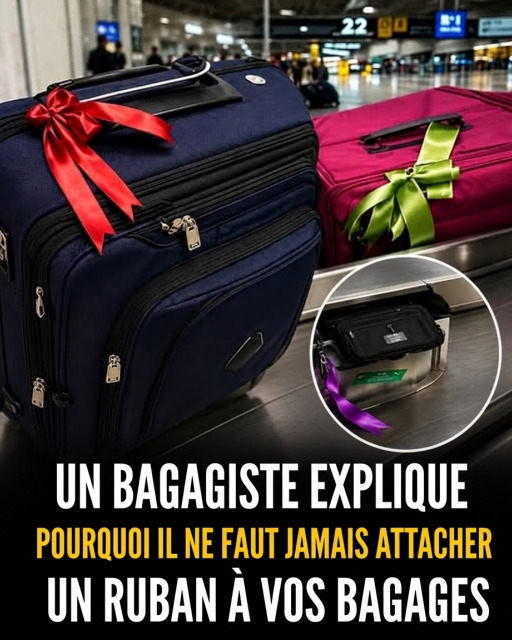 Pourquoi votre valise ne devrait jamais porter de ruban ou d'écharpe à l'aéroport