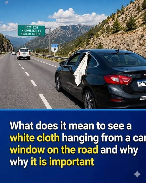 Chiffon blanc sur une vitre de voiture : que signifie vraiment ce signal discret ?