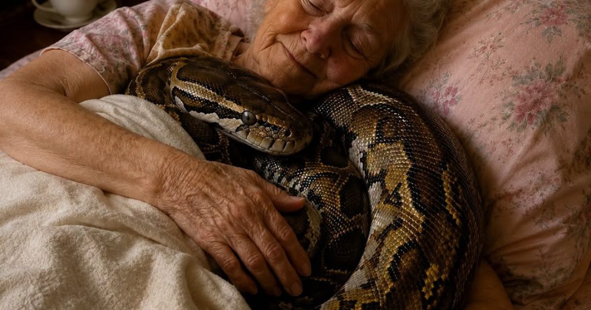 Elle laissait son python dormir dans son lit chaque nuit : ce que sa fille vétérinaire lui a expliqué a tout changé