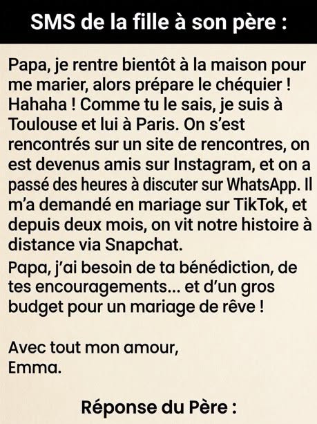 Elle annonce son mariage en ligne à son père : sa réponse inattendue fait mouche