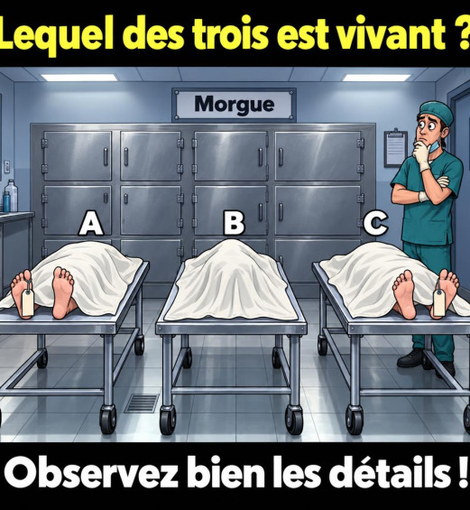 Énigme visuelle : laquelle de ces trois personnes est vivante ? 90 % des gens se trompent