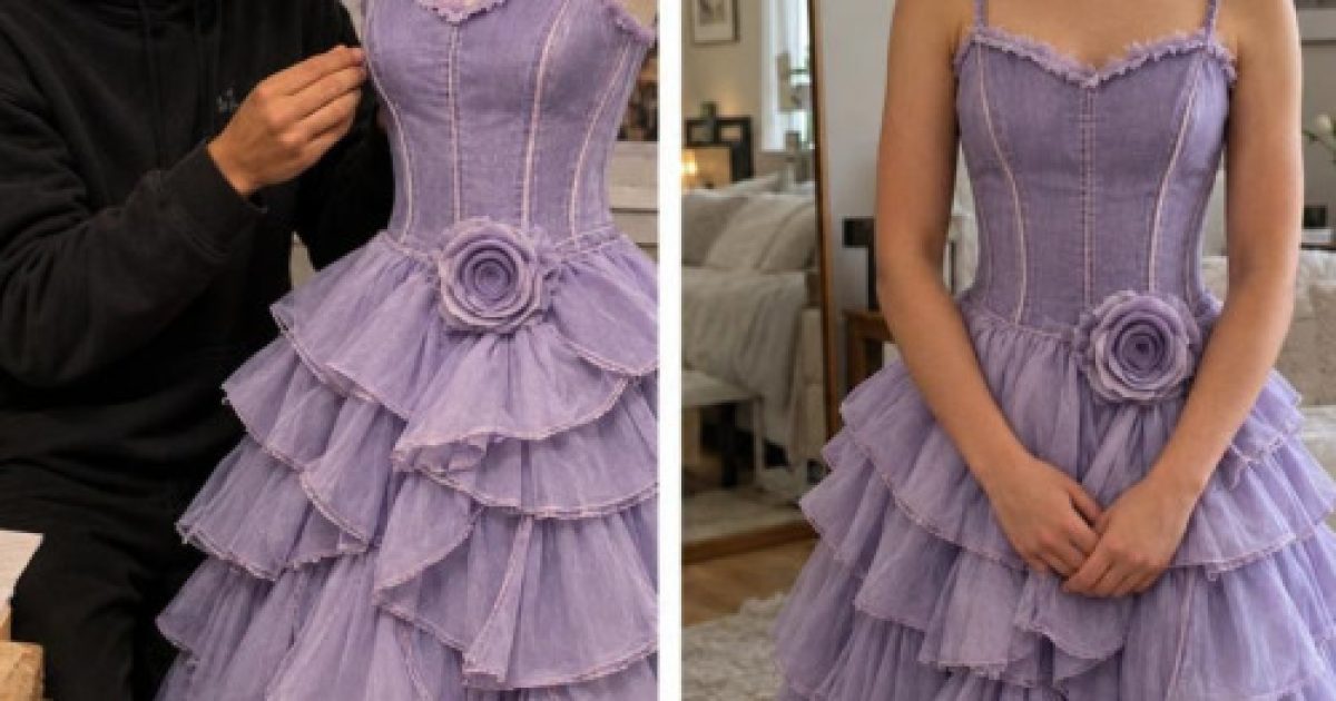 Son frère de 15 ans lui coud une robe avec les jeans de leur maman décédée : ce qui se passe à la cérémonie est inoubliable