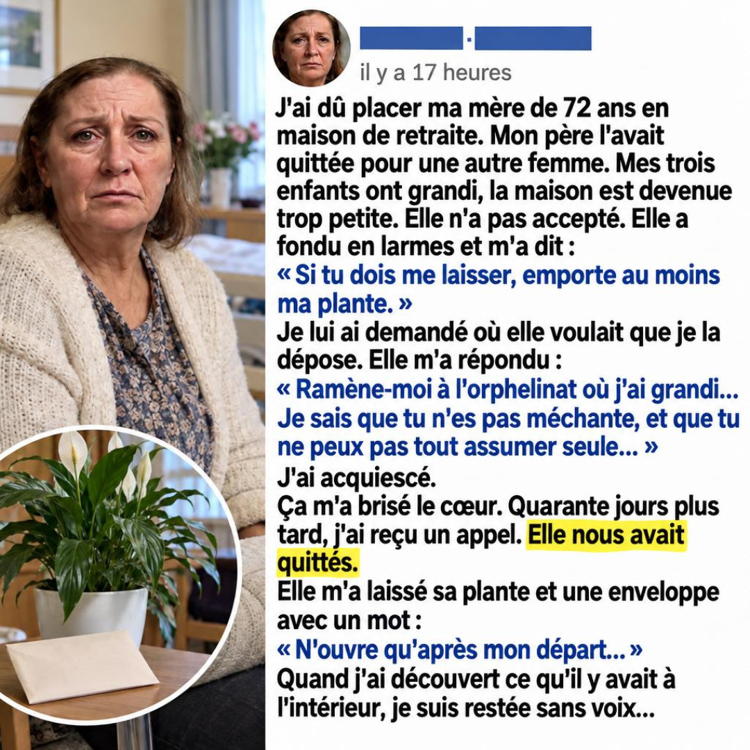 Elle cachait un secret dans un pot de fleurs : ce fils n'aurait jamais imaginé ce qu'il allait découvrir
