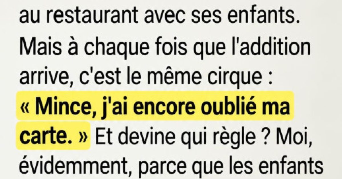 Elle en avait assez de payer à sa place : le soir où elle a quitté le restaurant sans un mot