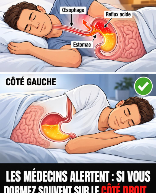 Reflux nocturne : pourquoi dormir sur le côté gauche change tout