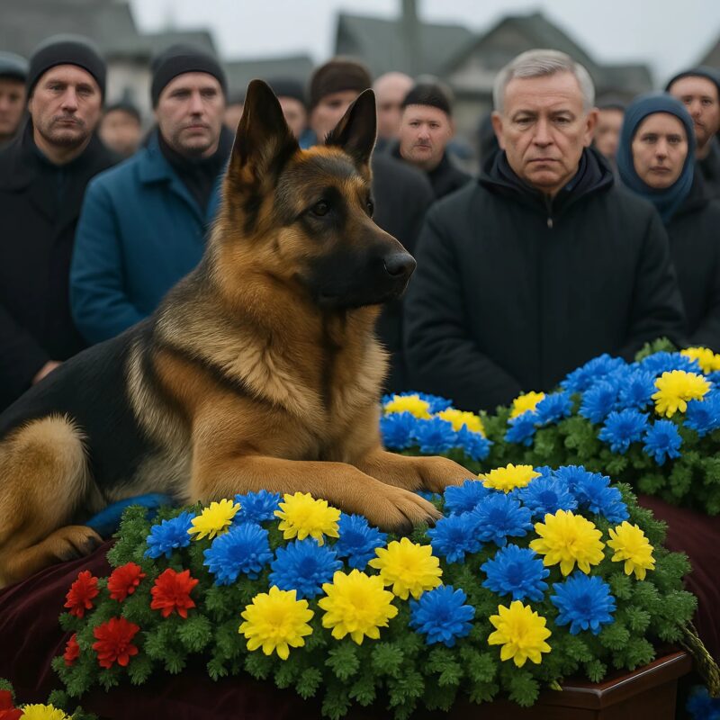 Chien de police en alerte