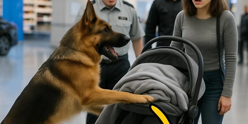 Chien de sécurité en alerte