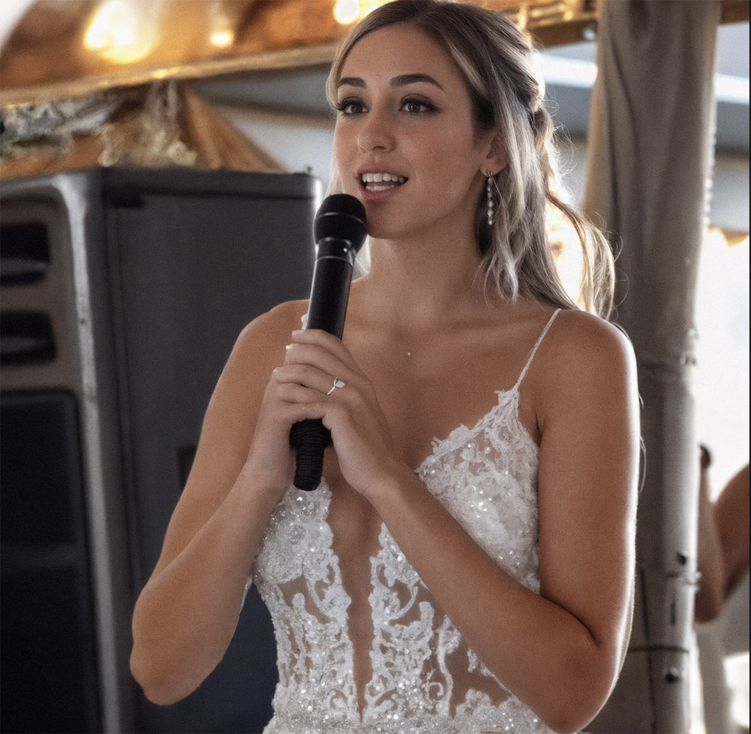 Moment émouvant entre la mariée et son beau-père