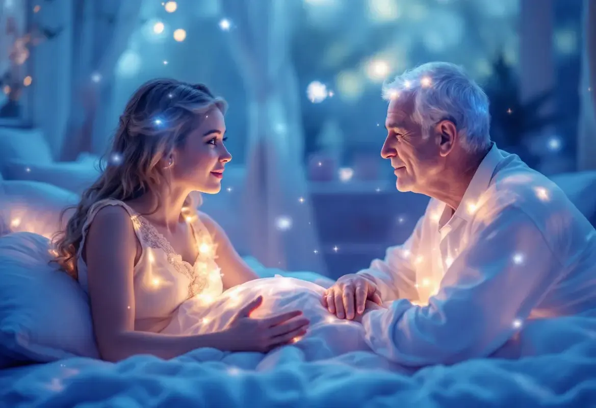 Main tendue vers une lumière douce, symbolisant le réconfort et la continuité du lien