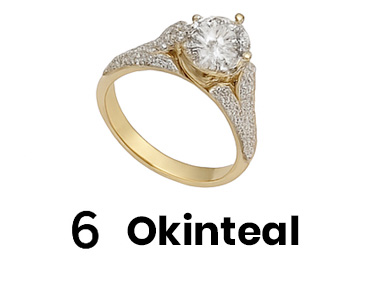 Bague solitaire avec un halo de diamants entourant la pierre centrale