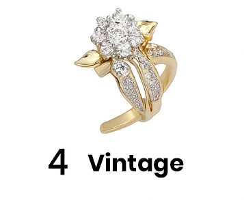 Bague ornée de motifs floraux délicats