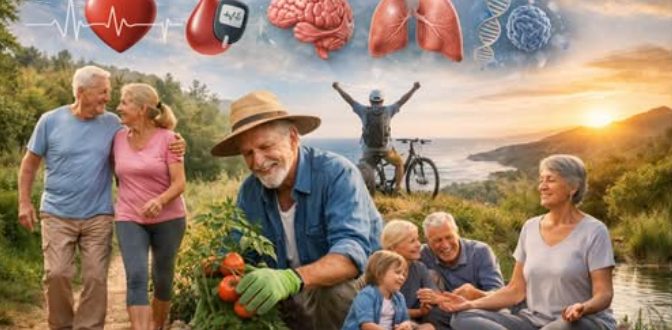 Personne âgée souriante et active