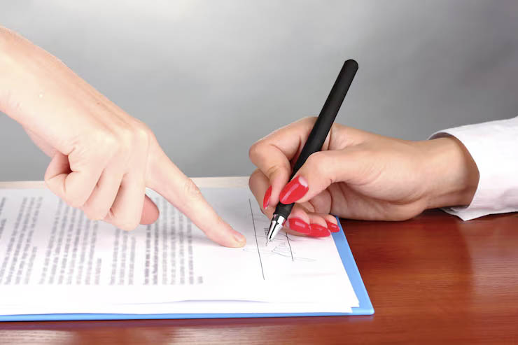 Signature de documents officiels