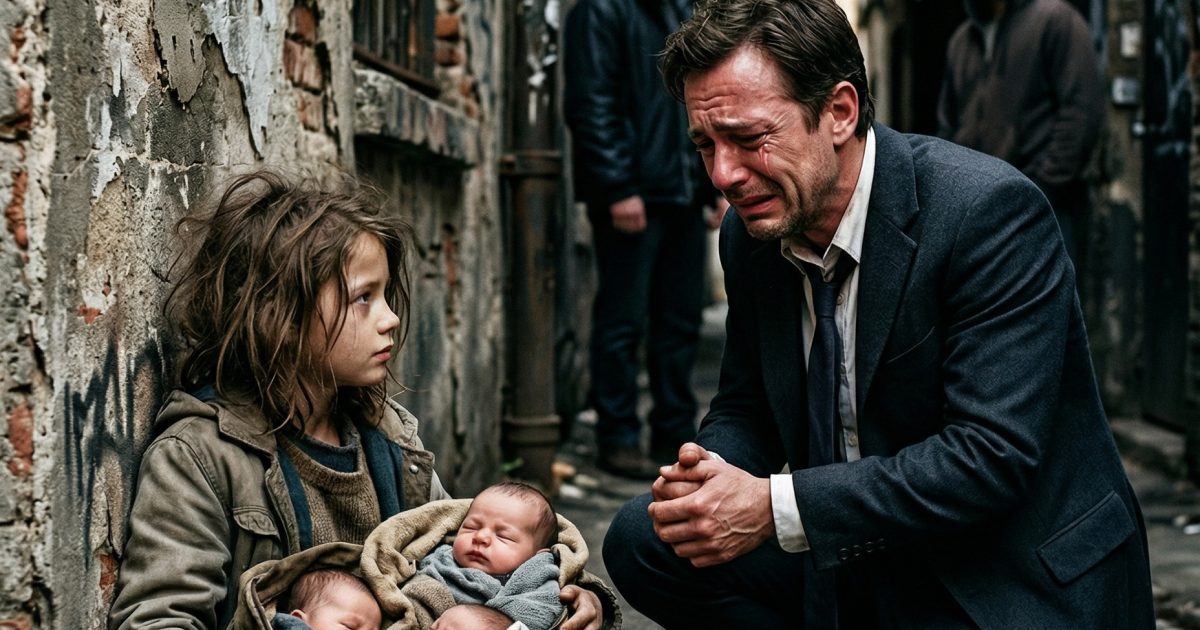 Une jeune fille découvre trois nourrissons délaissés… ignorant qu'ils sont la progéniture disparue d'un riche héritier