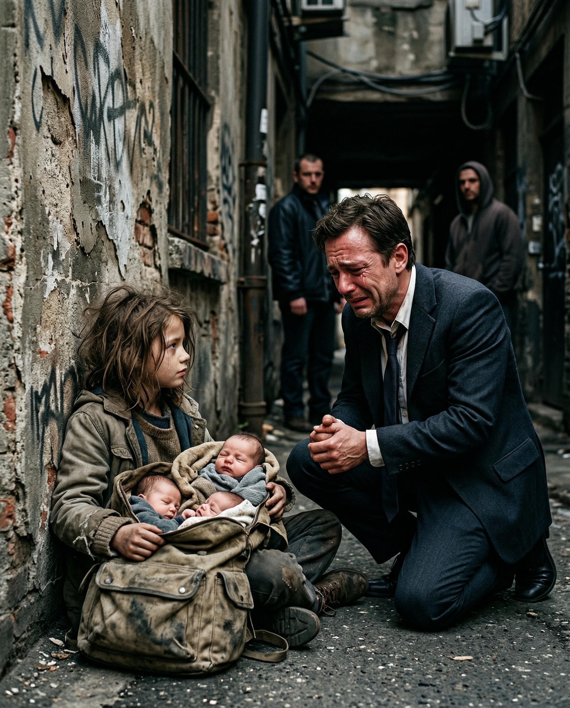 Une jeune fille découvre trois nourrissons délaissés… ignorant qu'ils sont la progéniture disparue d'un riche héritier